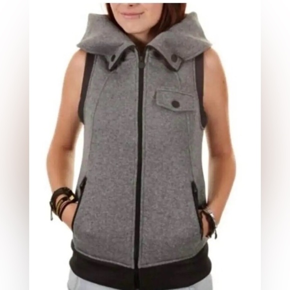 Burton Jackets & Blazers - Burton Starr Dryride Hooded Full Zip Outdoor Gray Ski & Snow Vest size Small/Med
